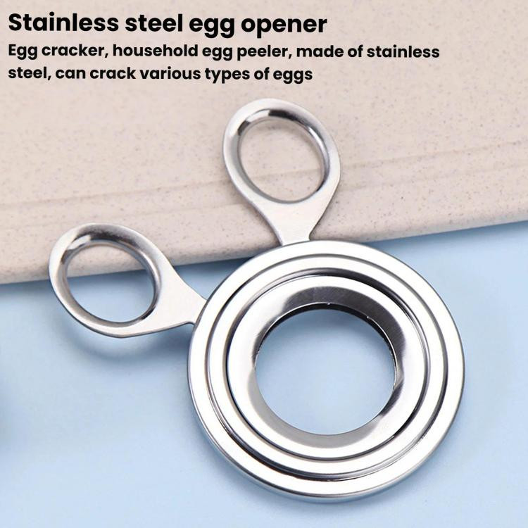 Egg Cracker Handheld Household Egg Peeler LsCook Stainless Steel GTBD0606845101M