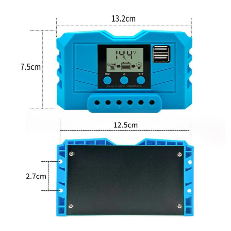 30A 12V 24V Lithium Lead Acid Solar Charge Controller PWM PV Controller With LCD Display ETBD0605909603L