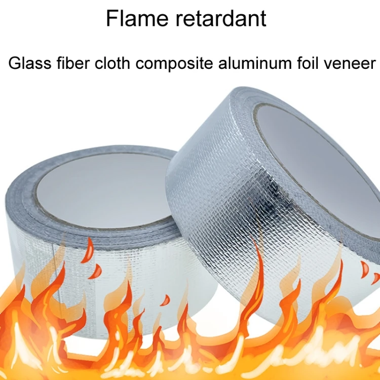 3cm x 5m 0.15mm Glass Fiber Cloth Aluminum Foil Tape Air- Conditioning Pipe Waterproof Seam Sealing Tape RTBD0605065101J
