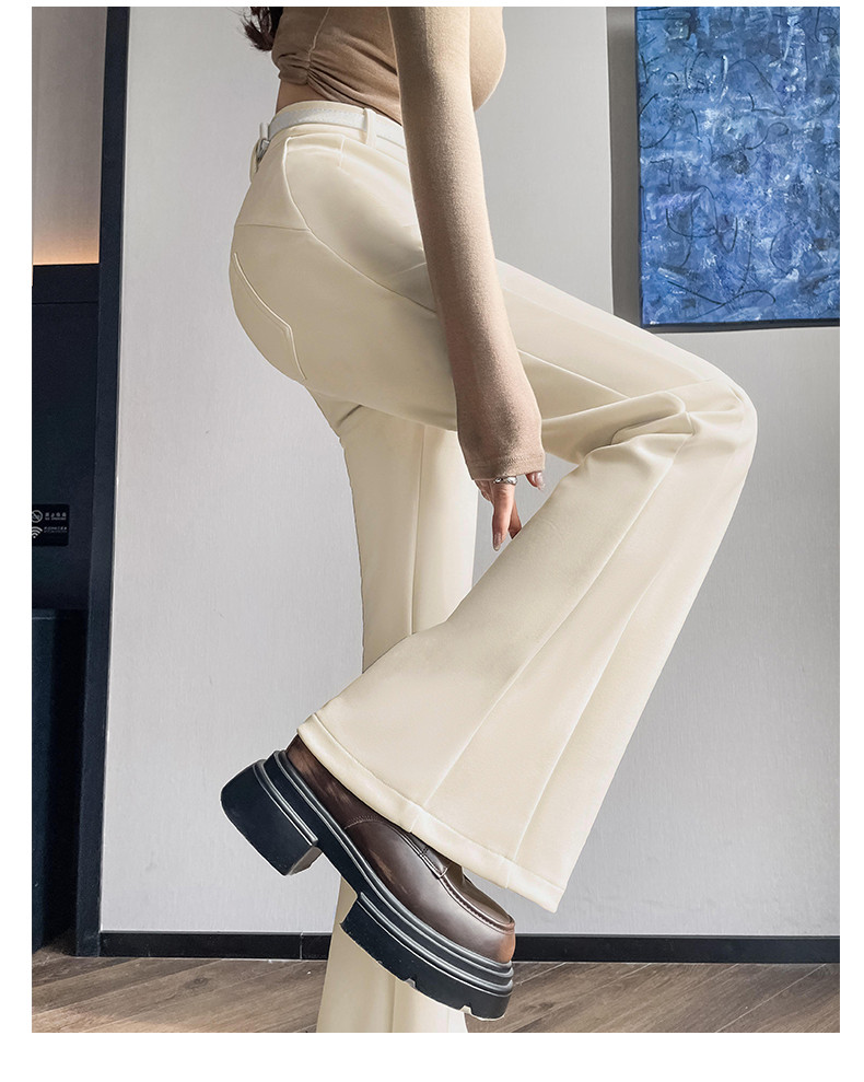 Women's Wide-Leg Pants with a Korean Style Flow, Flared Design, Trendy Clothing Wholesale