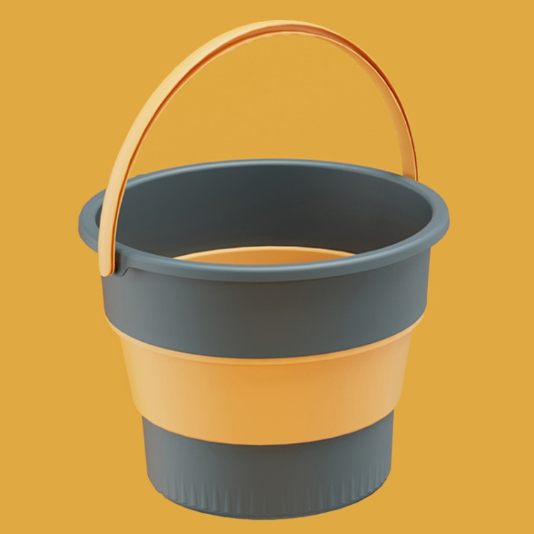 17L Outdoor Folding Plastic Bucket Thickened Portable Plastic Bucket Fishing Barrel Car Travel Wash Barrel(Deep Blue) JTBD0603930601AW