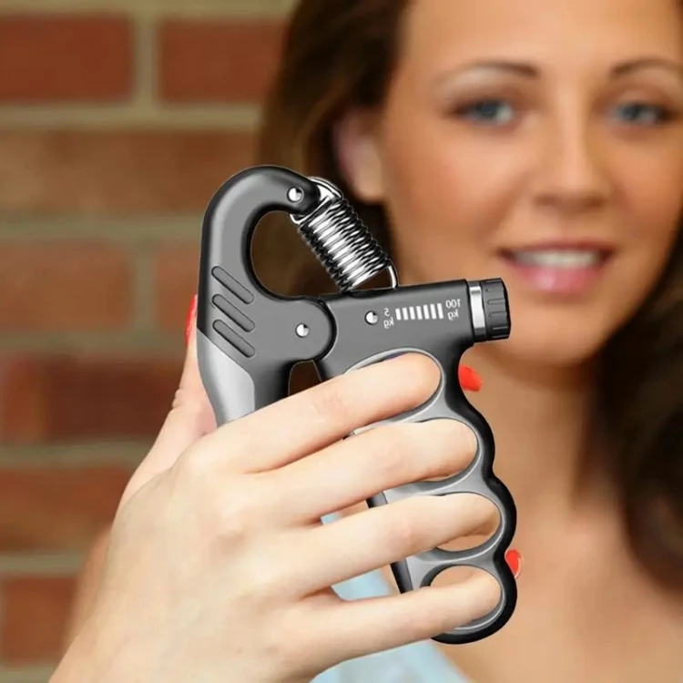 5-100kg Adjustable Hand Grip Strengthener Arm Muscle Exerciser, Spec: Electronic Counter Orange DTBD0604383701G