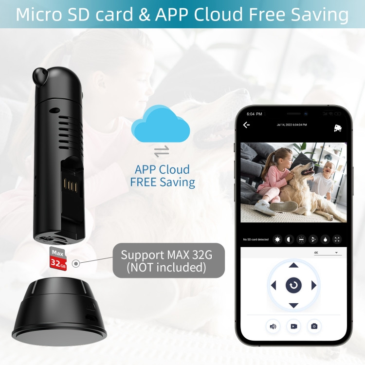V10 HD Infrared Home Night Vision Mini Camera Remote Control Family Security Camera  ASYA0022773D