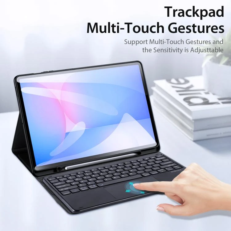 For Samsung Galaxy Tab S10 FE+ DUX DUCIS TK Series Wireless Bluetooth Keyboard Tablet Case(Black)​ REDA005253306AG