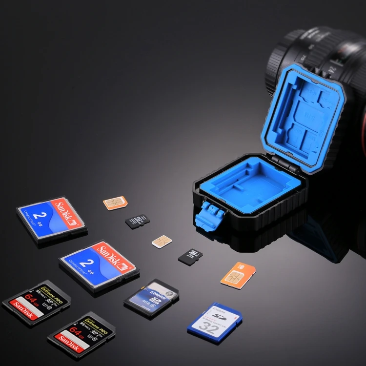11 in 1 Memory Card Case for 3SIM + 2XQD + 2CF + 2TF + 2SD Card DPU5001G