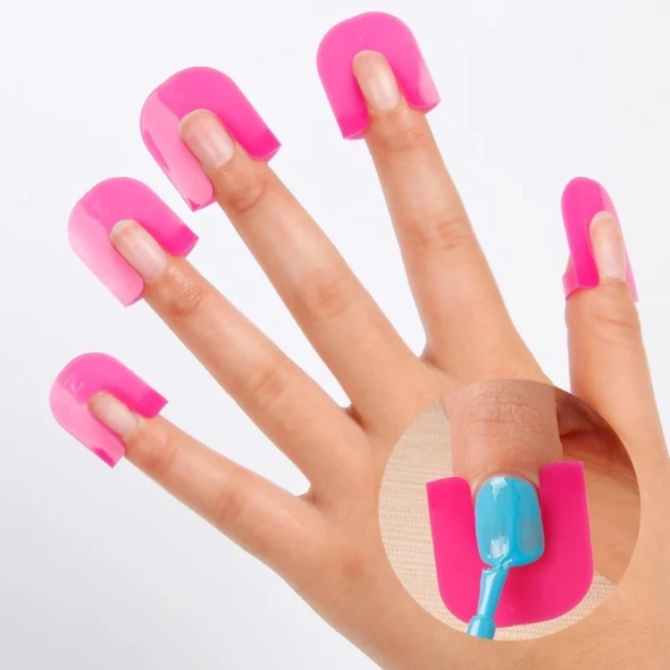 1 Set Manicure Nail Gel Model Nail Clip Edge Glue Overflow Prevent Tool Nail Art tool Accessories NTBD04028657D