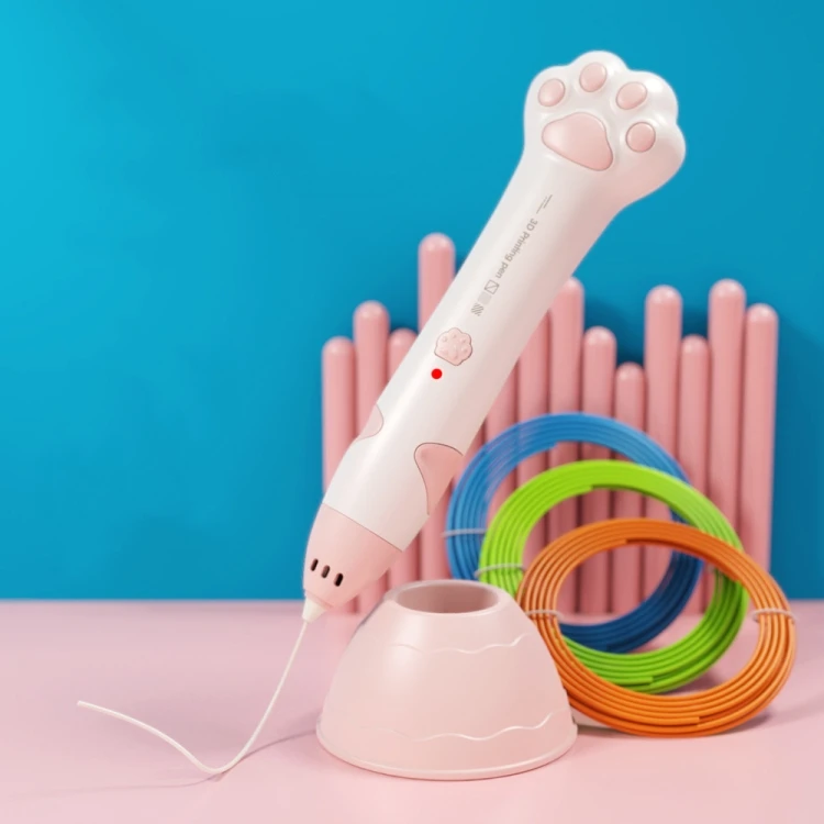 3D Painting Pen Cat Claw USB Charging Low Temperature 3D Printing Pen Children DIY Graffiti FTBD0604799401BP
