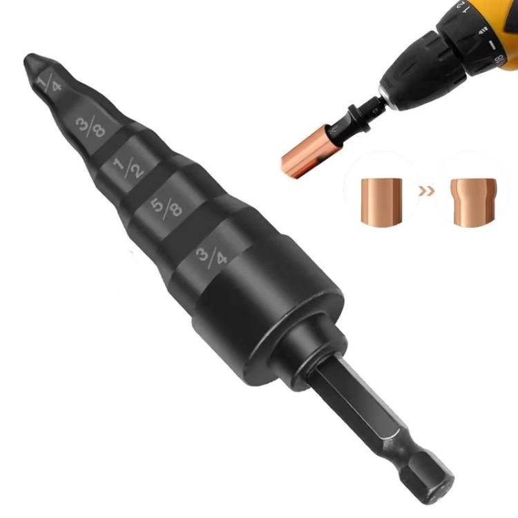 5-in-1 HVAC Tube Expander Tool for 1/4 - 3/4 inch Copper Pipes Electric Drill-Compatible Flaring Kit RTBD0606114201AG