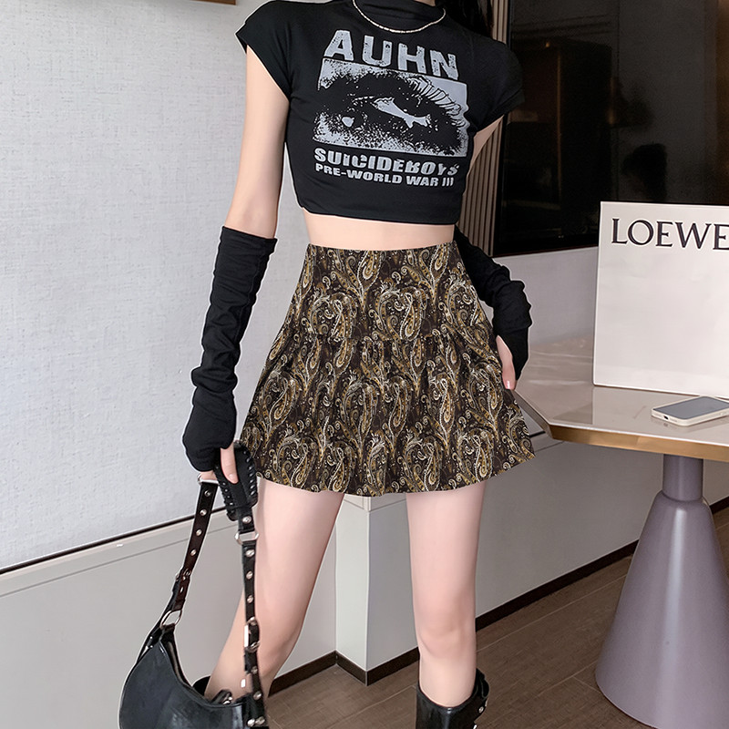 Casual Versatile Hip-Concealing Slimming Printed Skirt