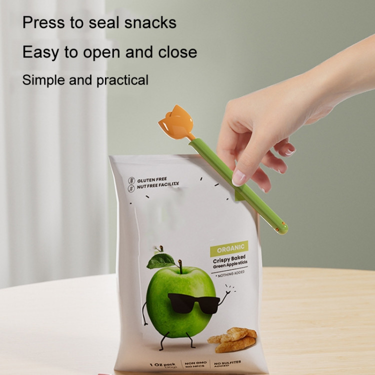 5pcs /Box Sealing Clip Portable Snack Bread Sealing Clip With Magnetic Storage Box