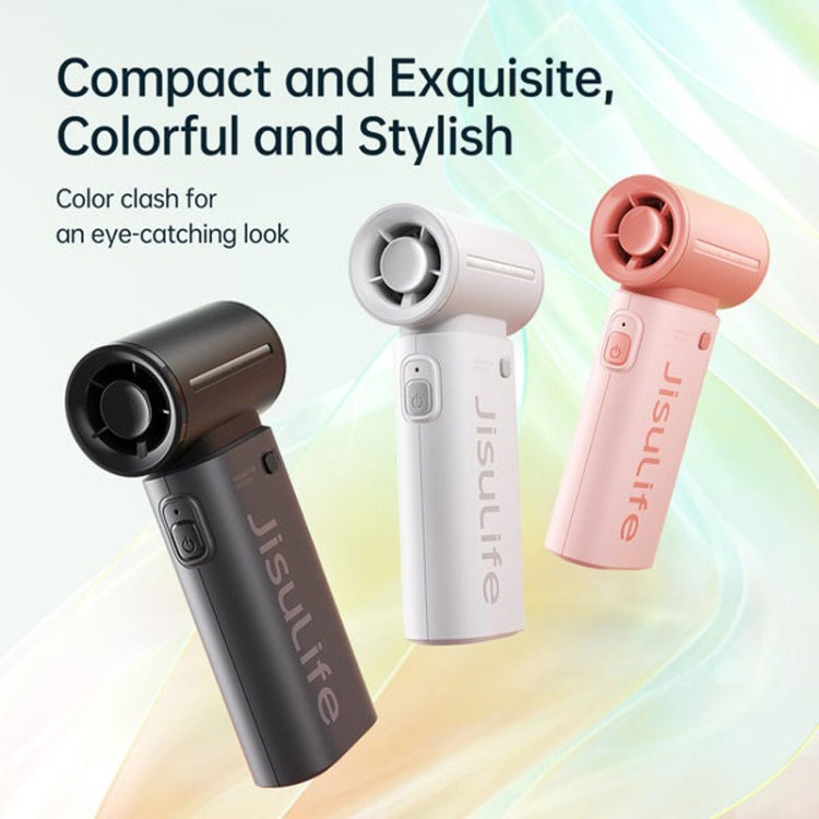 Original JisuLife High Speed Battery Capacity: 3600mAh Handheld Small Fan Mini Portable USB Rechargeable Desktop Cooling Electric Fan 3600mAh DTBD0605052801AB