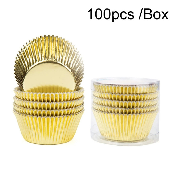 100pcs /Box Muffin Cake Paper Cups Baking Paper Tray Thickened Aluminum Foil Oil-proof Cupcake Liner​ TTBD0605317001AB