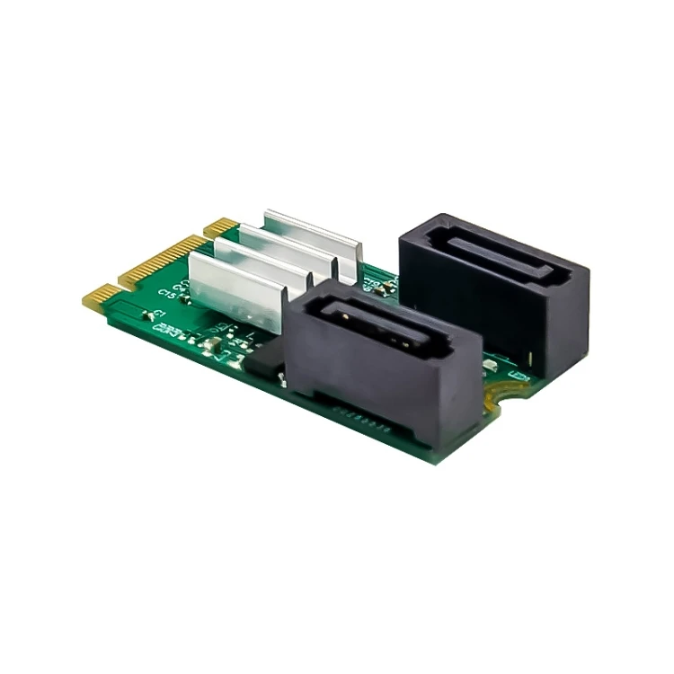ST551 6Gbps PCIe B+M key to 2 Port SATA 3.0 Card M.2 to dual SATA Adapter FSYA0019744G