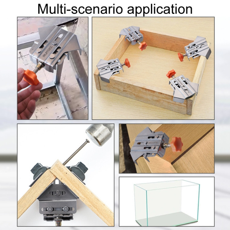 RUITOOL Woodworking Quick Splicing Positioner Stainless Steel Right Angle Fixing Clip, Model: Opening Type KTBD0605069801G