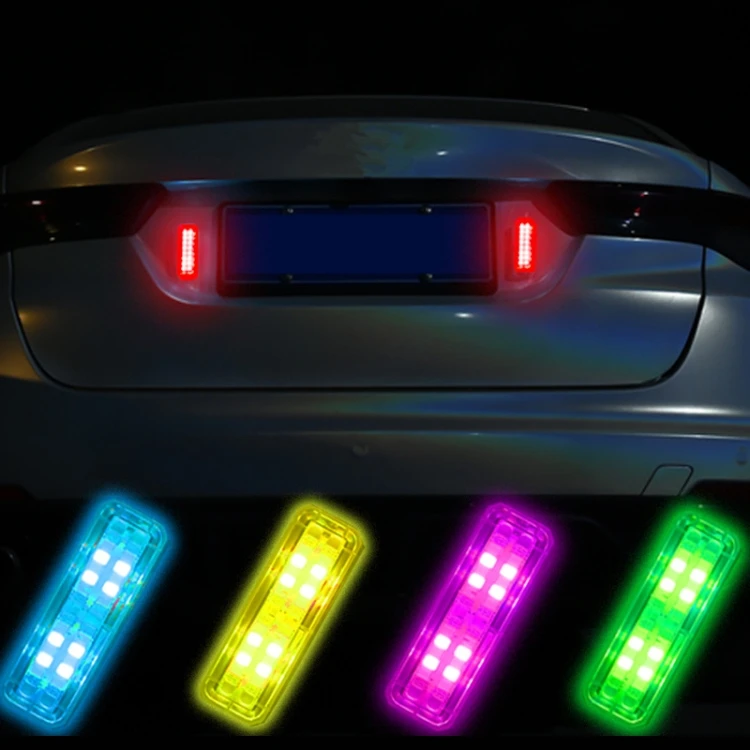 Solar Car Warning Double-Row Flashing Lights (Red+Blue) ETBD0605559603F