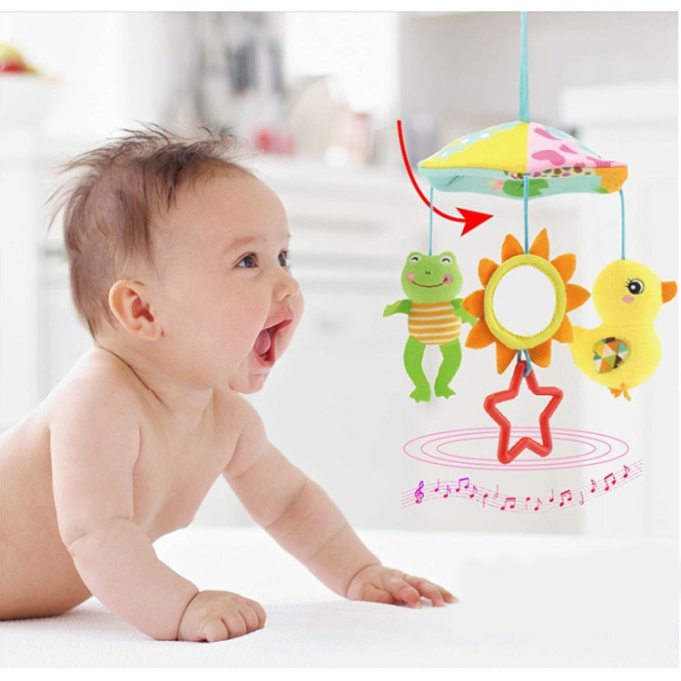 Baby Caterpillar Cot Spiral Toy Cartoon Animal Baby With Rattle Bee Pram Hanging Soothing Toy BTBD0605342901F