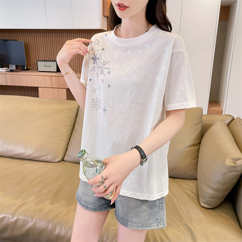 Trendy new women's short-sleeved t-shirt, plus size