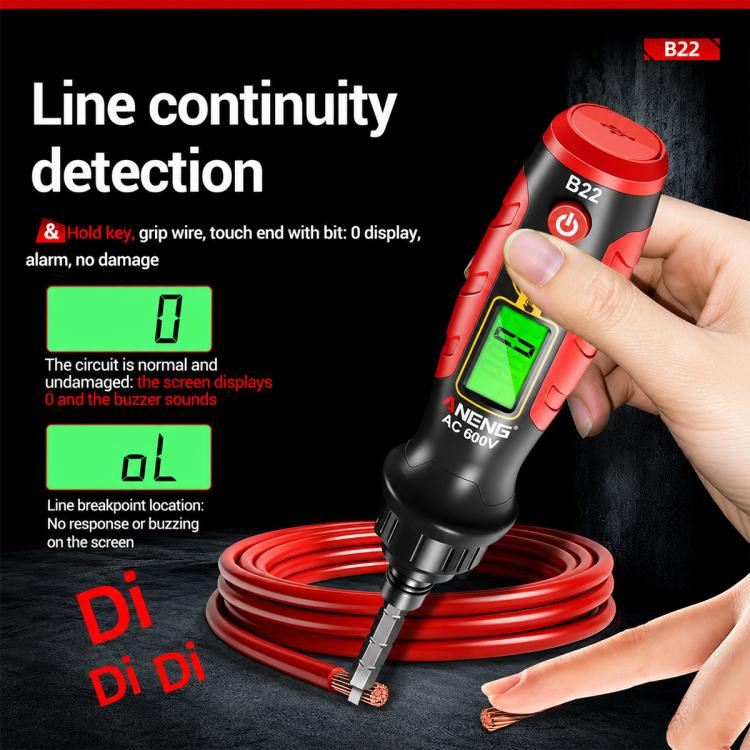 Digital Display Ratchet Screwdriver Non-Contact Voltage Tester ANENG B22 TEDA009921701B G
