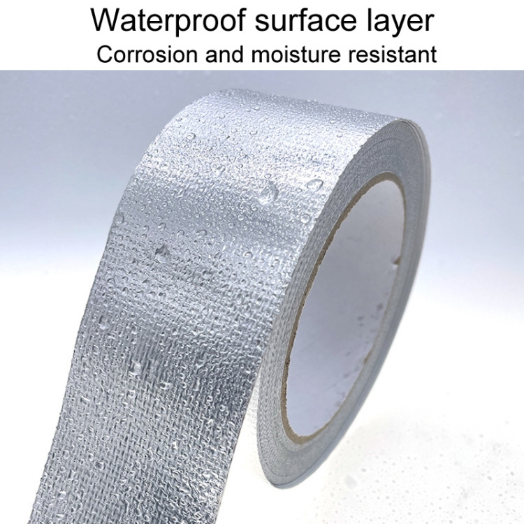 3cm x 5m 0.15mm Glass Fiber Cloth Aluminum Foil Tape Air- Conditioning Pipe Waterproof Seam Sealing Tape RTBD0605065101J