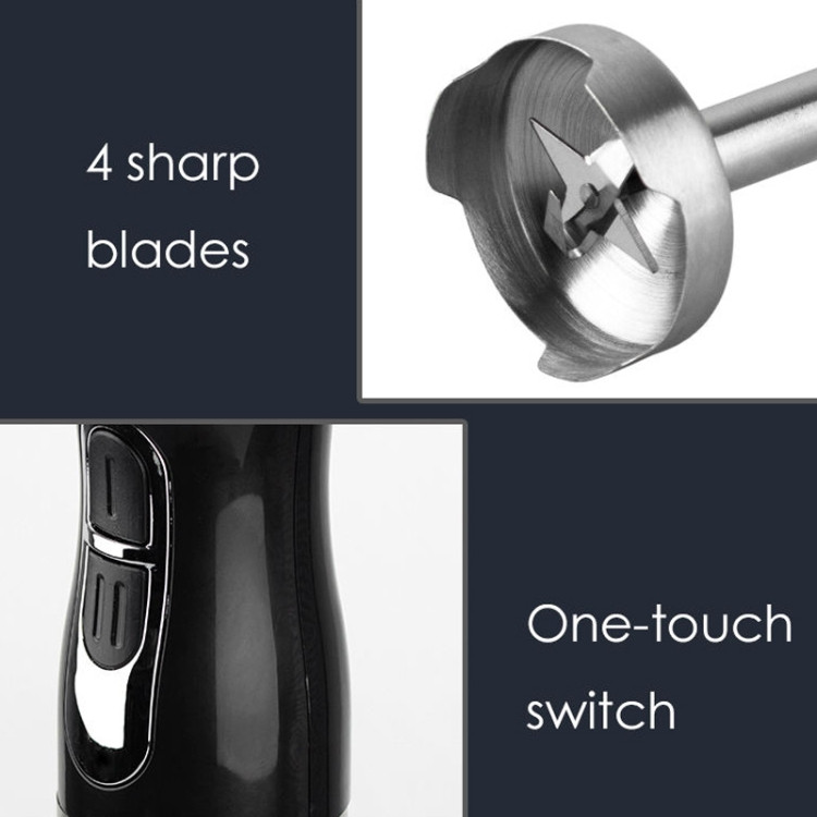 RAF 700W 4-blade Handheld Electric Blender Stainless Steel Food Cooking Stick,EU Plug WTBD0604112701AB
