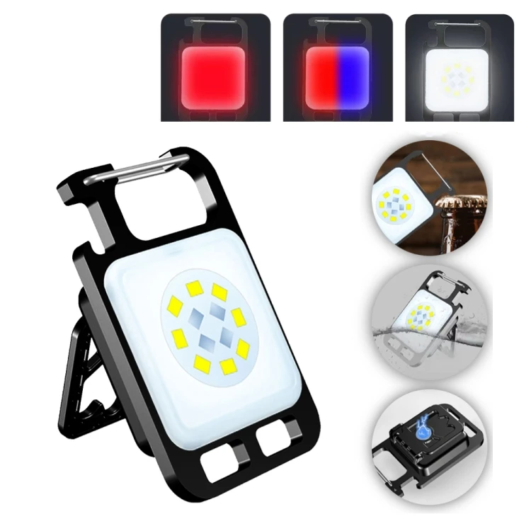 Key Chain Light Magnetic Suction Work Light Rechargeable Flashlight For Outdoor Camping ETBD0603528901F