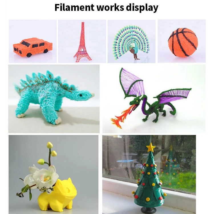 10colors /Set PCL 5m 3D Printing Pen Consumables 1.75mm High Tough Line Material Environmental Raw Material Printing Silk Thread FTBD0604321801B