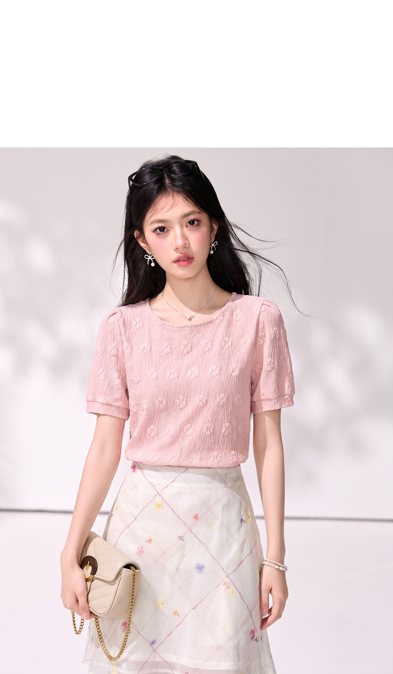 Sleeve Shirt Loose Slimming Short Sleeve Clothing