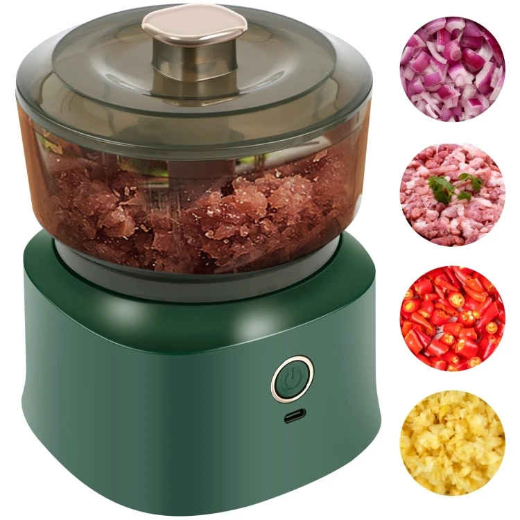 JRQ-01 Home Wireless Electric Meat Grinder Kitchen Garlic Pounder, Size: Long-press LTBD0604613501AD